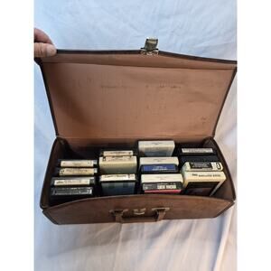 12 Vintage 8-Track Tape Collection w/ Storage Case Dance Party 1 , 2 , 3 & More